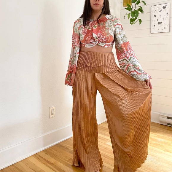 Andrea Iyamah Linea pants in toffee - Picture 4 of 11